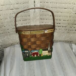 VINTAGE  WOODEN  PURSE